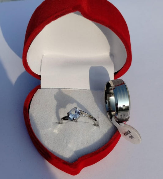 Eternal Promise Couple Rings – A Symbol of Love (Free Size)